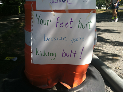 Your feet hurt because you're kicking butt!