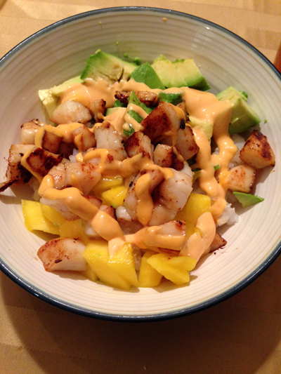 Spicy Scallop Chirashi Bowl