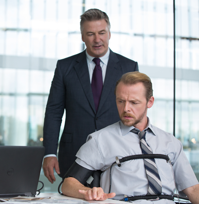 Alan Hunley, played by Alec Baldwin, and Benji Dunn, played by Simon Pegg