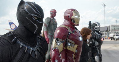 TeamIronMan: Black Panther, Vision, Iron Man, Black Widow, and War Machine